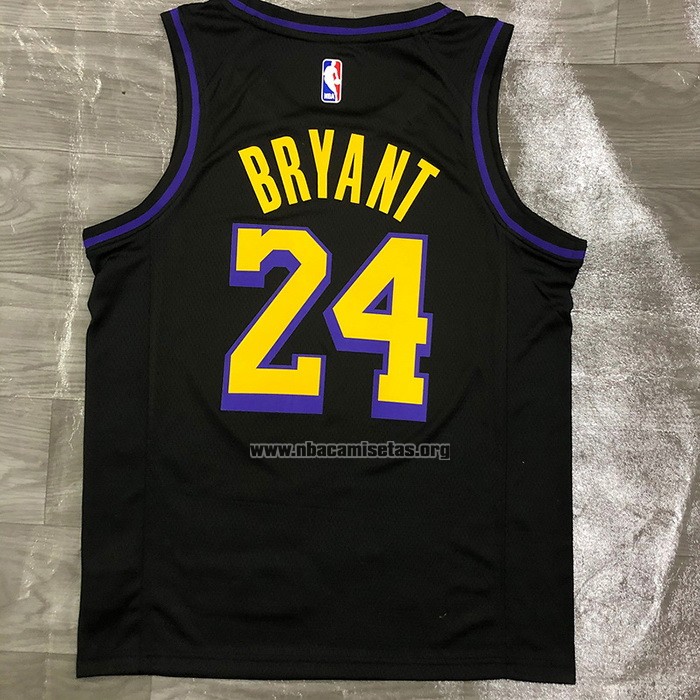 Camiseta Los Angeles Lakers Kobe Bryant NO 24 Ciudad 2019-20 Negro